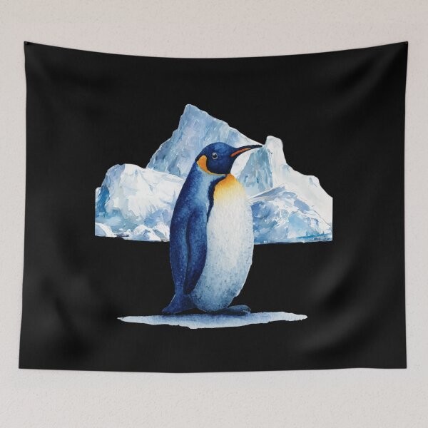 Artikelvorschau, Niedlicher Pinguin in der Arktis (Aquarell) entworfen und verkauft von SofikoDesigns.