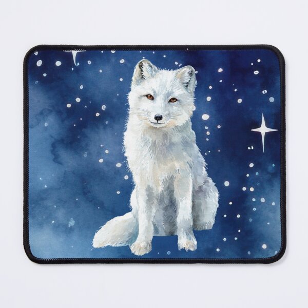 Item preview, Arctic Fox. Night, Sky, Moon and Stars. designed and sold by SofikoDesigns.