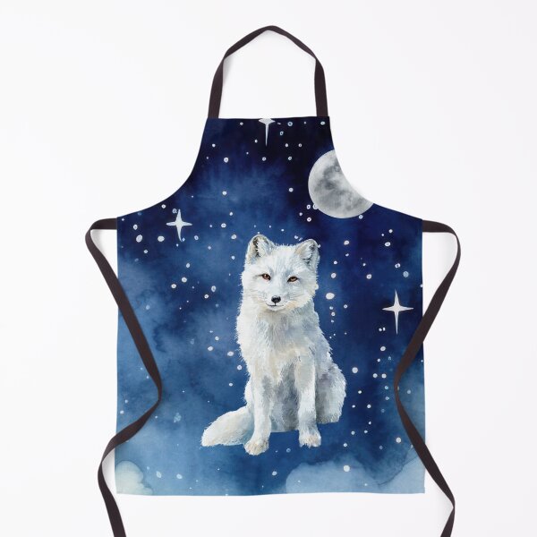 Item preview, Arctic Fox. Night, Sky, Moon and Stars. designed and sold by SofikoDesigns.