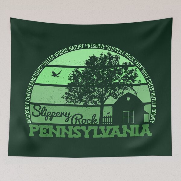 Item preview, Slippery Rock Pennsylvania Sunset Retro Vintage Local Pride Logo designed and sold by CRHPOD20.