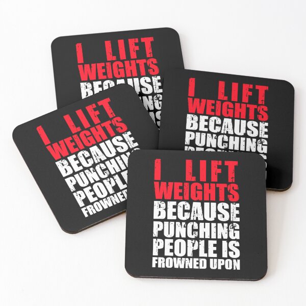 Item preview, I Lift Weights Because Punching People Is Frowned Upon designed and sold by excowtha29.