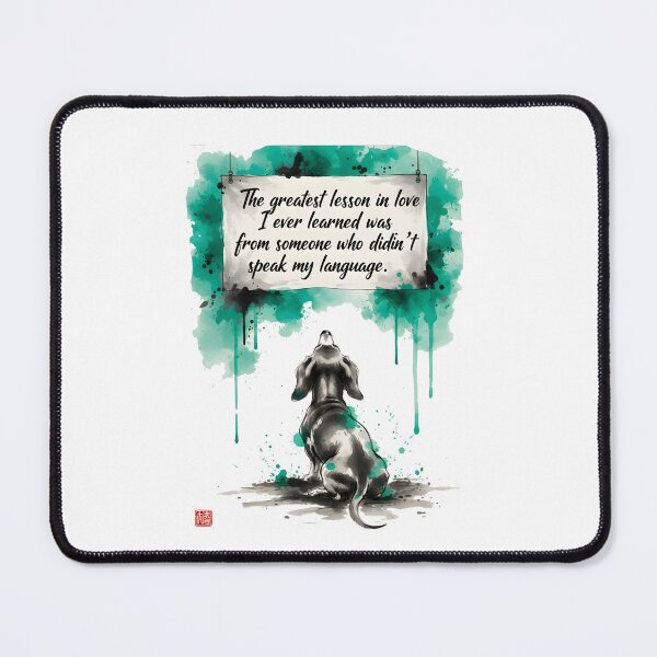 Item preview, Dog Dashaund Lesson Love Japanese Chinese Korean Ink Water-splash Sumi-E Art Desing designed and sold by blacksealstudio.
