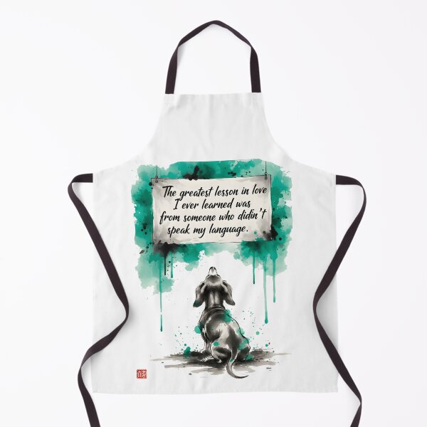 Item preview, Dog Dashaund Lesson Love Japanese Chinese Korean Ink Water-splash Sumi-E Art Desing designed and sold by blacksealstudio.