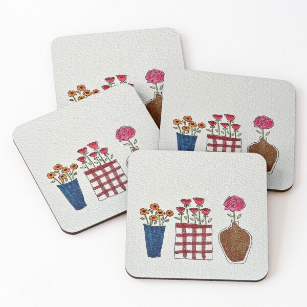 Item preview, Vessels In a Row with Flowers designed and sold by phylliswalter.