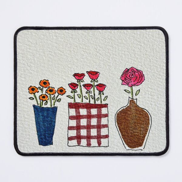 Item preview, Vessels In a Row with Flowers designed and sold by phylliswalter.