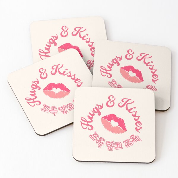 Item preview, Hugs & Kisses | 안아주고 뽀뽀 – Cute Bilingual Love Sticker designed and sold by trendteezstore.