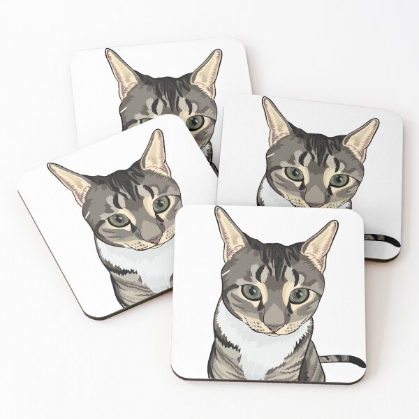 Item preview, Sprite - Custom Cat Portrait Illustration, Cute Pet Art designed and sold by jamie-beth07.