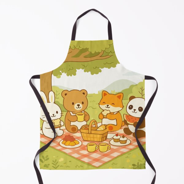 Item preview, Forest Picnic Animals Cozy Nature Scene designed and sold by WanwisaChuenlom.