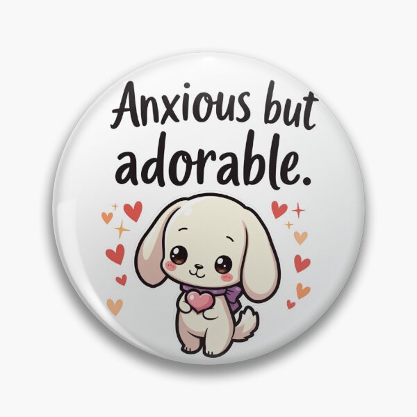 Item preview, Anxious But Adorable Cute Puppy Sticker designed and sold by Craftifik ..