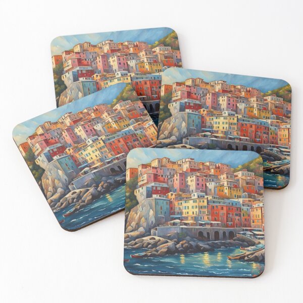 Item preview, Waves Beneath the Hillside Town designed and sold by Undersea Ai Art.