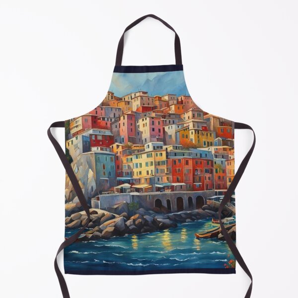 Item preview, Waves Beneath the Hillside Town designed and sold by Undersea Ai Art.