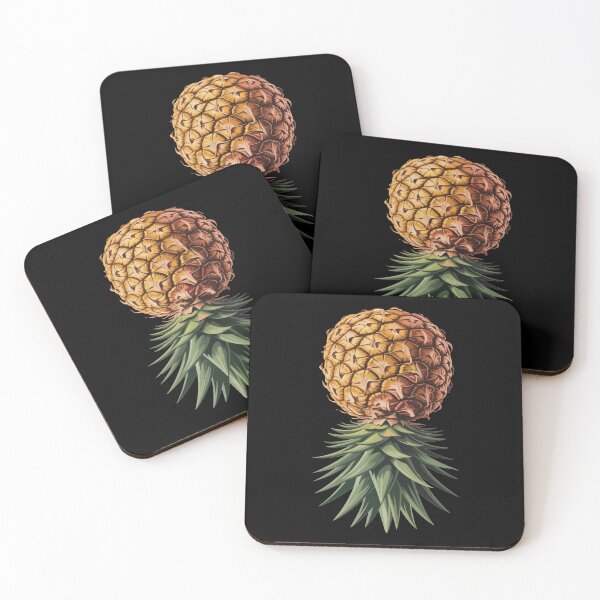 Item preview, Upside Down Pineapple Minimal Illustration – Tropical Fruit Art with Bold Vector Style designed and sold by flagylART.