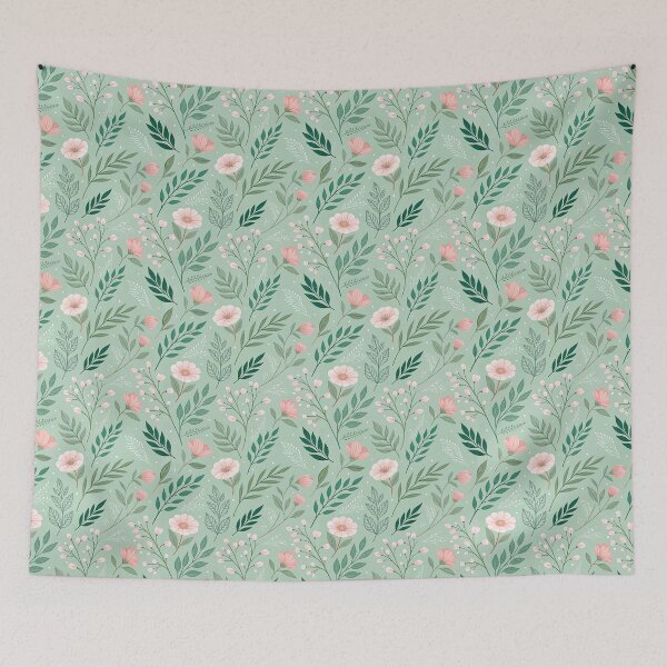 Item preview, Mint Bloom – Petals, Leaves & Whimsy Dots designed and sold by PatternFlux.