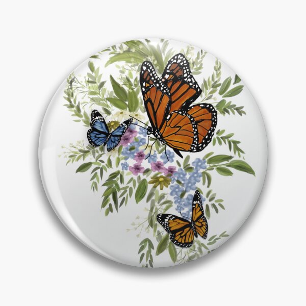 Item preview, Mariposas Monarcas sobre flores silvestres  designed and sold by Mariel Angel GJ.