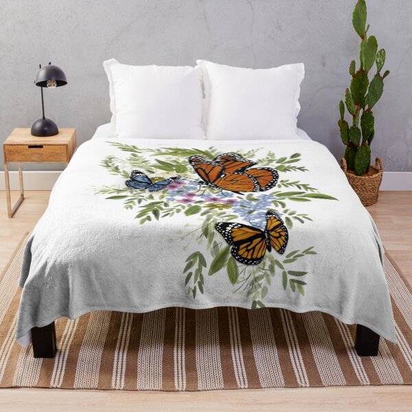 Item preview, Monarch butterflies on wildflowers designed and sold by Mariel Angel GJ.