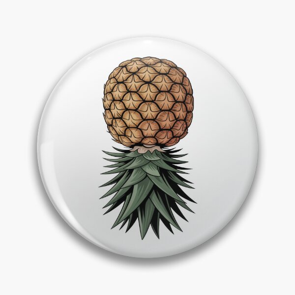 Item preview, Upside Down Pineapple Minimal Illustration – Tropical Fruit Art with Bold Vector Style designed and sold by flagylART.