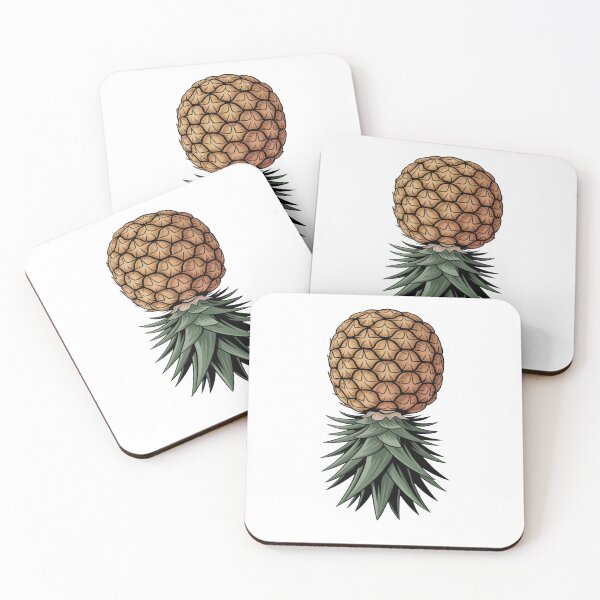 Item preview, Upside Down Pineapple Minimal Illustration – Tropical Fruit Art with Bold Vector Style designed and sold by flagylART.