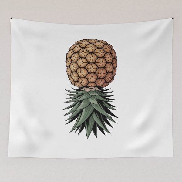 Item preview, Upside Down Pineapple Minimal Illustration – Tropical Fruit Art with Bold Vector Style designed and sold by flagylART.