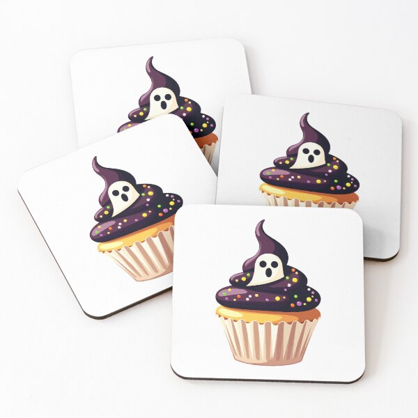 Item preview, Spooky Ghost Cupcake – Cute Halloween Dessert Illustration designed and sold by Horrify.