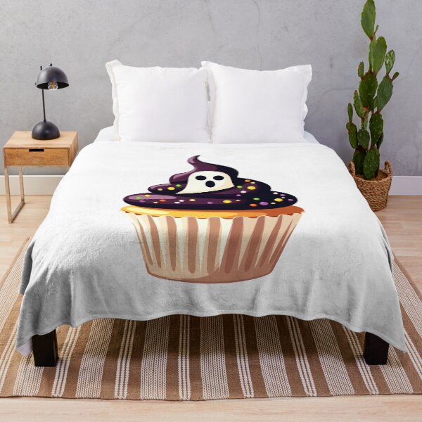 Item preview, Spooky Ghost Cupcake – Cute Halloween Dessert Illustration designed and sold by Horrify.