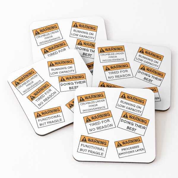 Item preview, Emotional Warning Label Sticker Pack 2 designed and sold by BLeePCreations.