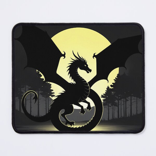 Item preview, Copy of Mystical Dragon Silhouette with Twisting Tail under Moonlit Sky Design designed and sold by NovaDigitalArt45.