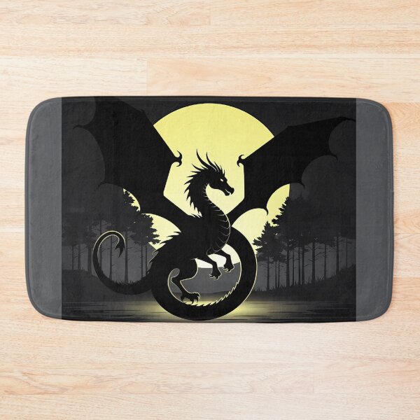 Item preview, Copy of Mystical Dragon Silhouette with Twisting Tail under Moonlit Sky Design designed and sold by NovaDigitalArt45.