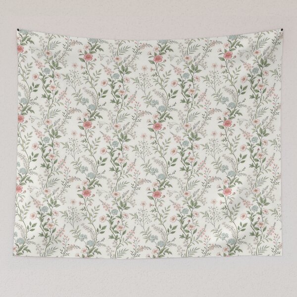 Item preview, Pastel Bloomscape – Petals, Cream & Garden Whimsy designed and sold by PatternFlux.