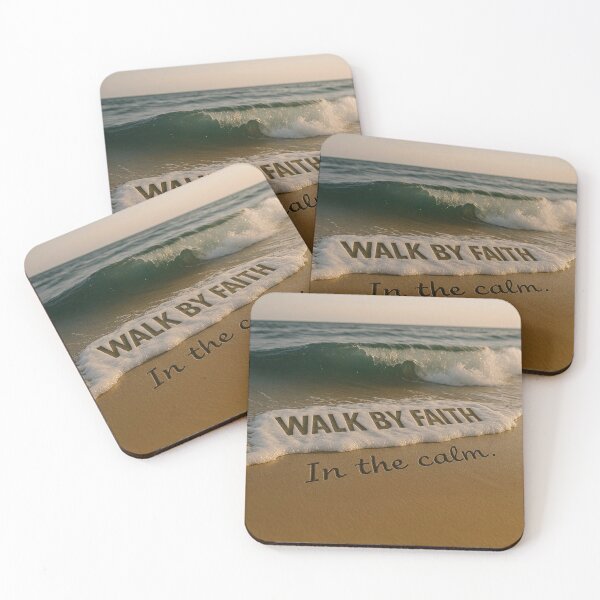 Item preview, WALK BY FAITH - In the Stillness - Peaceful Beach Art designed and sold by Urban-InkStudio.