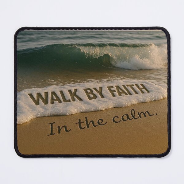 Item preview, WALK BY FAITH - In the Stillness - Peaceful Beach Art designed and sold by Urban-InkStudio.