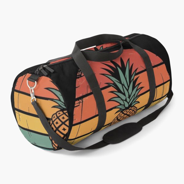 Item preview, Vintage Pineapple Illustration with Retro Sunset Stripes – Tropical Summer Aesthetic Art designed and sold by flagylART.