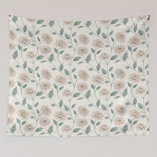 Item preview, Lotus Drift – Petals, Calm & Creamy Flow designed and sold by PatternFlux.