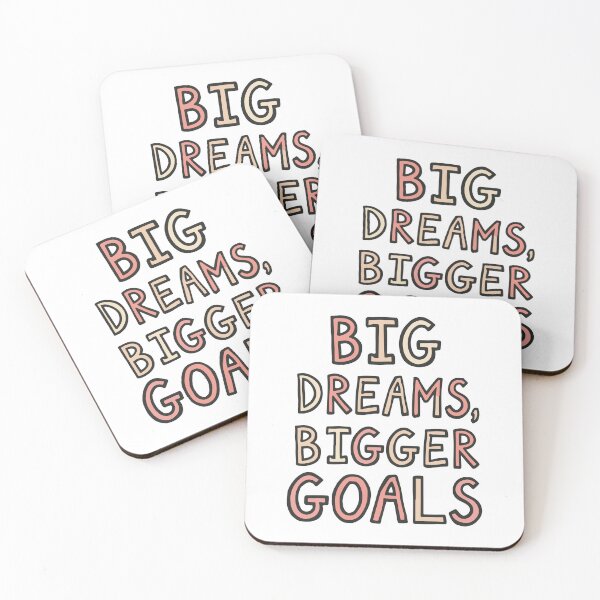 Item preview, Big Dreams Bigger Goals Typography Quote designed and sold by DavidTeeStudio.