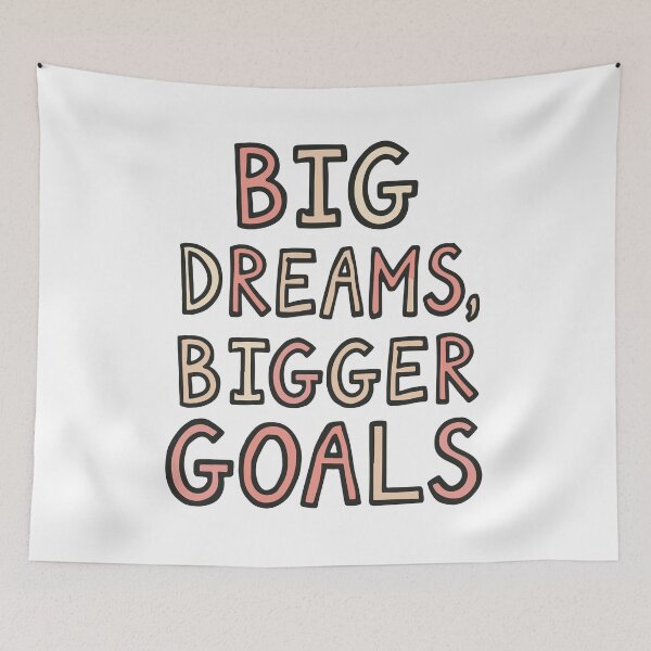 Item preview, Big Dreams Bigger Goals Typography Quote designed and sold by DavidTeeStudio.