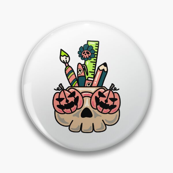 Item preview, Halloween Skull Pencil Holder – Cute Spooky School Illustration designed and sold by Horrify.