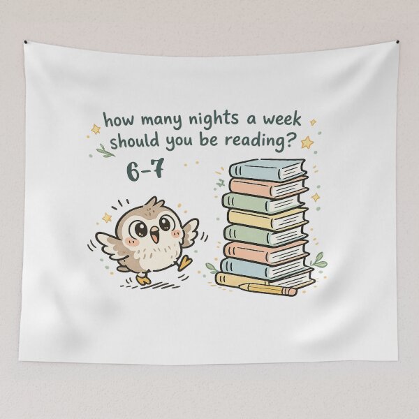Item preview, How Many Nights A Week Should You Be Reading 6-7 designed and sold by WearTheArtx.