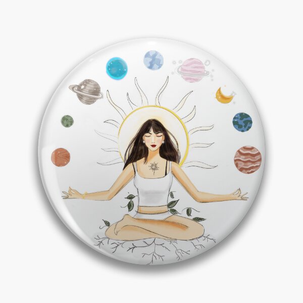 Item preview, meditation illustration designed and sold by Meghaillustrat.