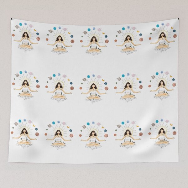 Item preview, meditation illustration designed and sold by Meghaillustrat.