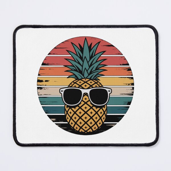 Item preview, Cool Pineapple with Sunglasses – Retro Sunset Tropical Illustration Art designed and sold by flagylART.