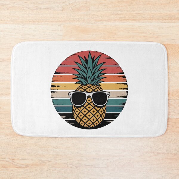 Item preview, Cool Pineapple with Sunglasses – Retro Sunset Tropical Illustration Art designed and sold by flagylART.