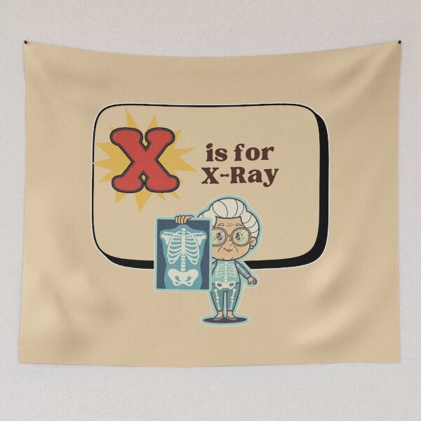 Item preview, The Senior ABCs Flashcard Series: X is for X-Ray - Skeleton Crew -  Retro Humor Collection designed and sold by Searching ideas.