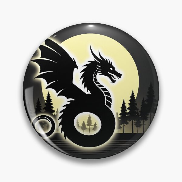 Item preview, Copy of Mystical Dragon Silhouette with Twisting Tail under Moonlit Sky Design designed and sold by NovaDigitalArt45.