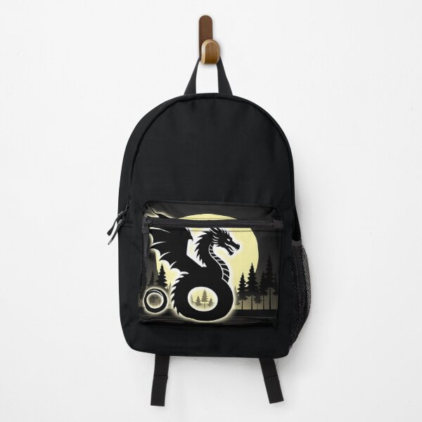 Item preview, Copy of Mystical Dragon Silhouette with Twisting Tail under Moonlit Sky Design designed and sold by NovaDigitalArt45.