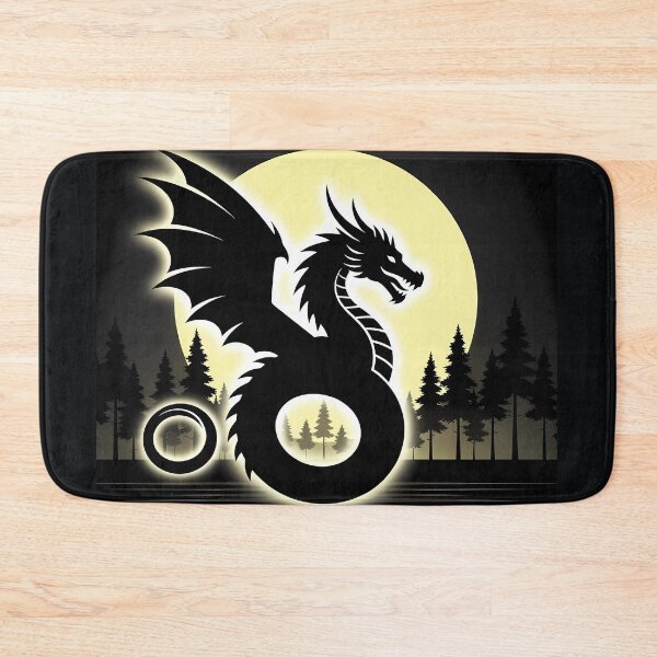 Item preview, Copy of Mystical Dragon Silhouette with Twisting Tail under Moonlit Sky Design designed and sold by NovaDigitalArt45.