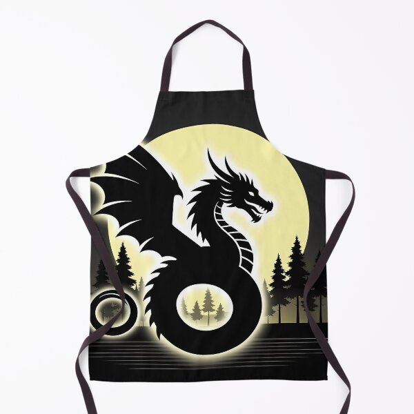 Item preview, Copy of Mystical Dragon Silhouette with Twisting Tail under Moonlit Sky Design designed and sold by NovaDigitalArt45.