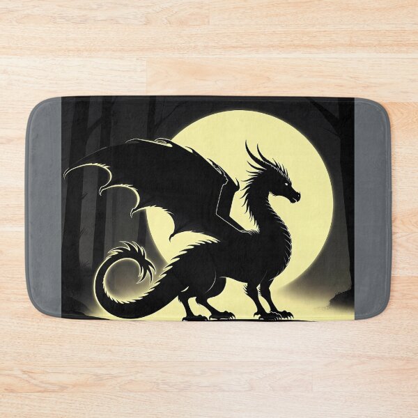 Item preview, Copy of Mystical Dragon Silhouette with Twisting Tail under Moonlit Sky Design designed and sold by NovaDigitalArt45.