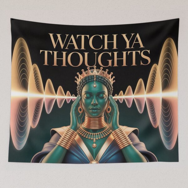 Item preview, WATCH YA THOUGHTS (THE GREEN QUEEN)) designed and sold by AqualabDesigns.