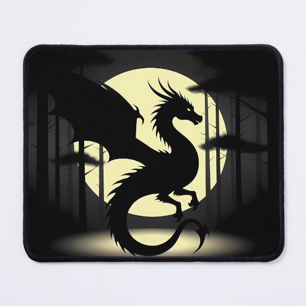 Item preview, Copy of Mystical Dragon Silhouette with Twisting Tail under Moonlit Sky Design designed and sold by NovaDigitalArt45.