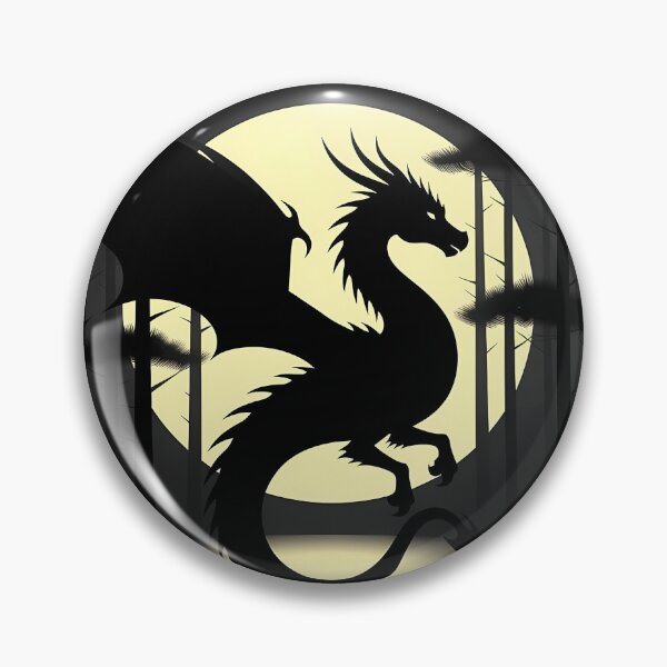 Item preview, Copy of Mystical Dragon Silhouette with Twisting Tail under Moonlit Sky Design designed and sold by NovaDigitalArt45.