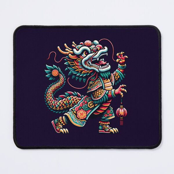 Item preview, Majestic Walking Chinese Dragon Holding A Red Lantern designed and sold by Trendsecne.